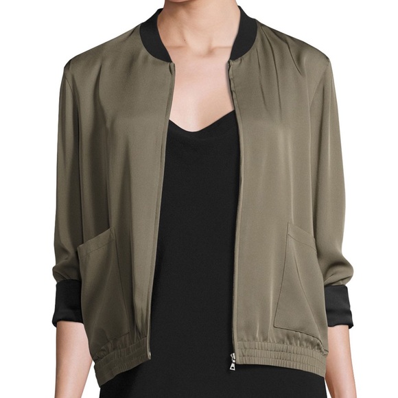Theory Jackets & Blazers - Theory Bahara Modern Georgette Bomber Jacket sz M